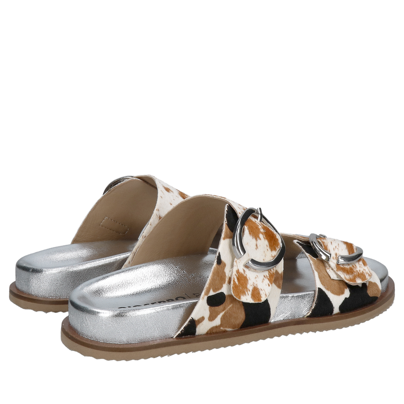 Damskie klapki na grubej podeszwie z miękką wkładką, klapki z motywem zwierzęcym