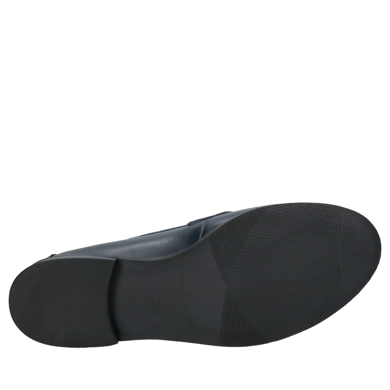 Loafersy damskie w ciemnym granacie, wygodne eleganckie obuwie dla kobiet