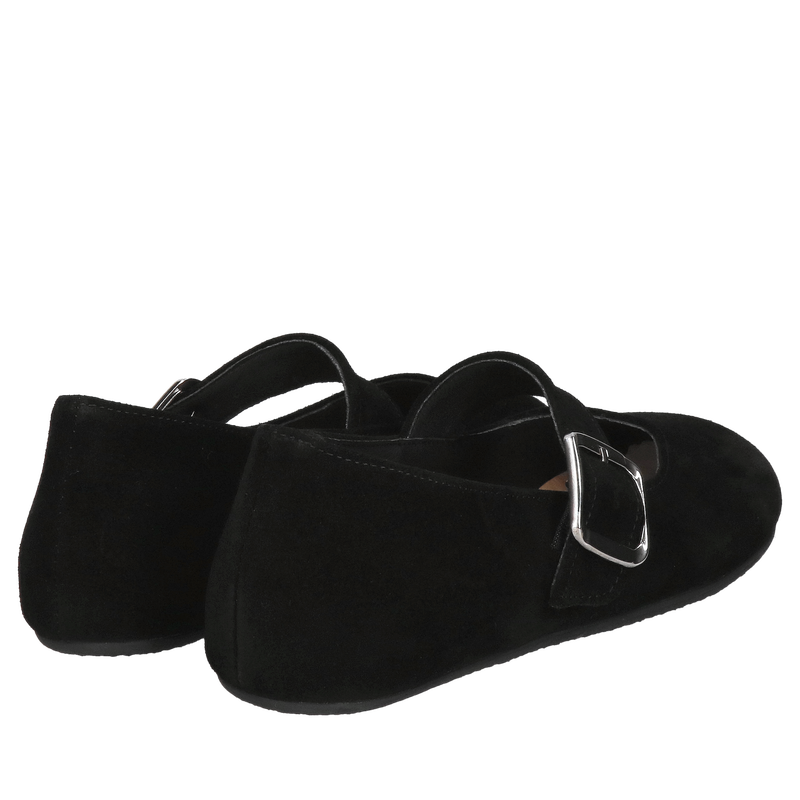 Baleriny damskie barefoot ze skóry zamszowej z ukrytym klinem pod piętą