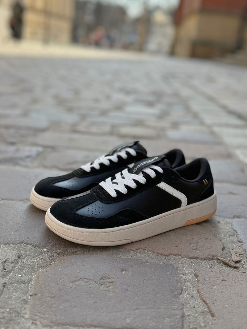 Męskie czarne barefooty, lekkie i wygodne półbuty męskie, Konopka Shoes