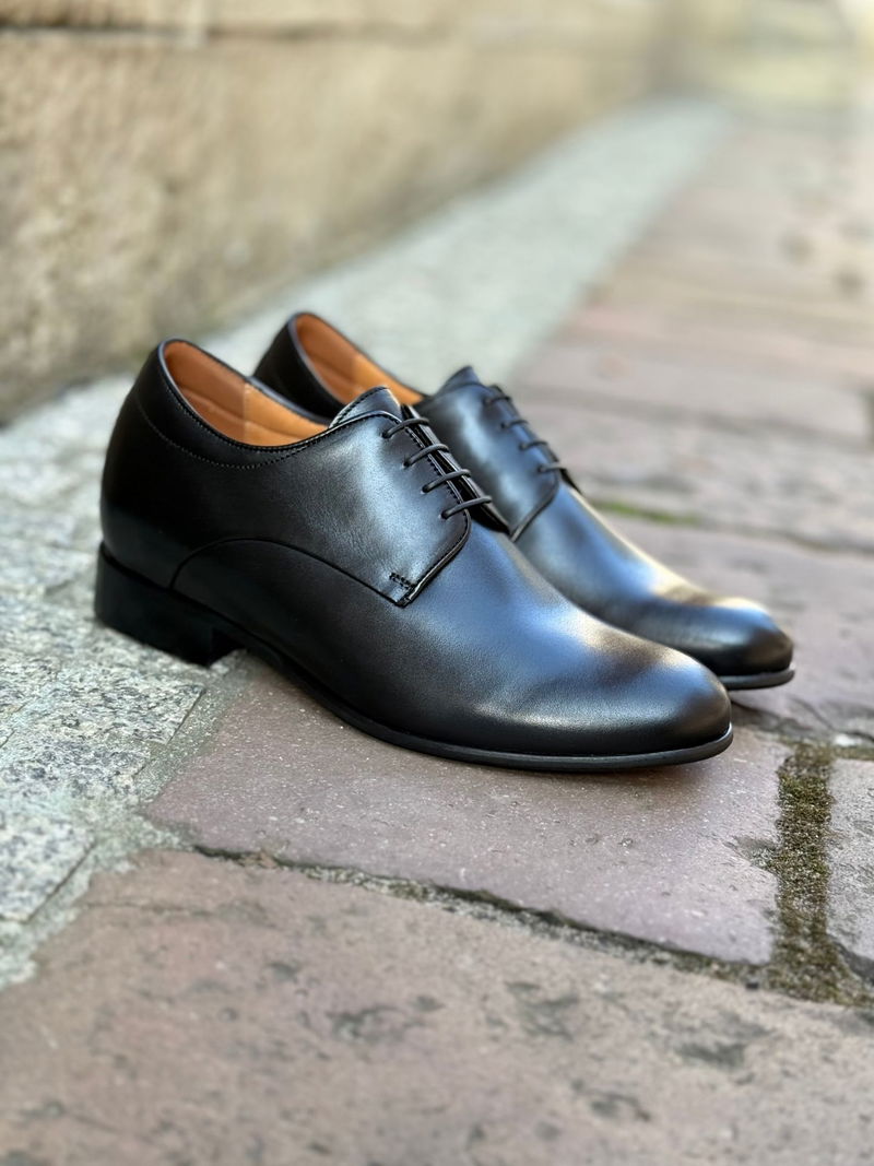Buty podwyższające, półbuty skórzane z podwyższeniem, męskie buty podwyższane od polskiego producenta