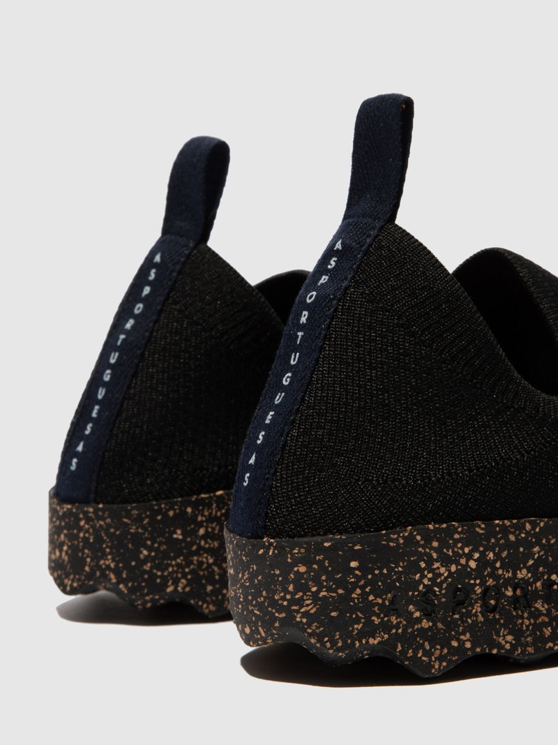 Wsuwane półbuty z materiału na podeszwie z naturalnego kauczuku - Asportuguesas