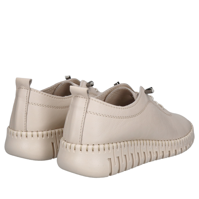 Lekkie i wygodne buty sportowe na co dzień, kremowe półbuty wsuwane z elastycznymi gumkami