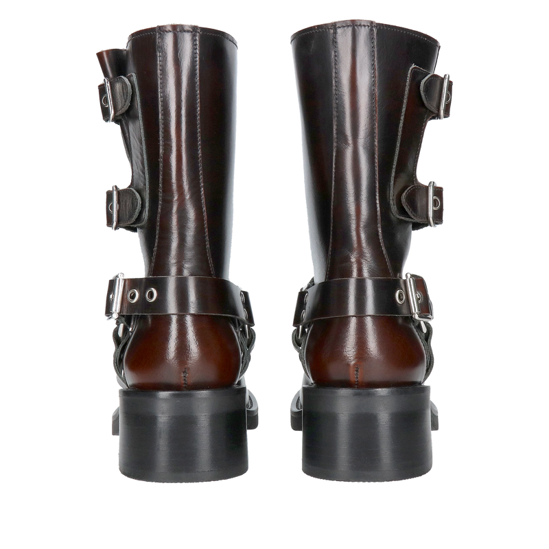 Modne botki damskie z klamrami i kwadratowym przodem, nieocieplane botki damskie