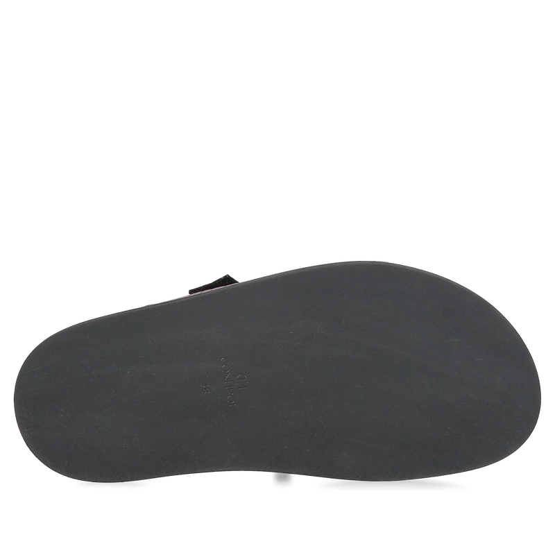 Eleganckie bordowe klapki z dwoma paskami, wykonane ze skóry imitacji krokodyla, Conhpol, Konopka Shoes, CC0012-02