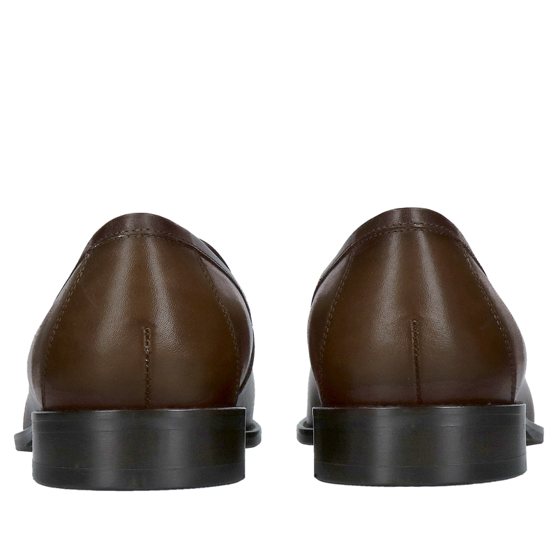 Buty męskie premium, stylowe męskie loafersy z ciemnego brązu