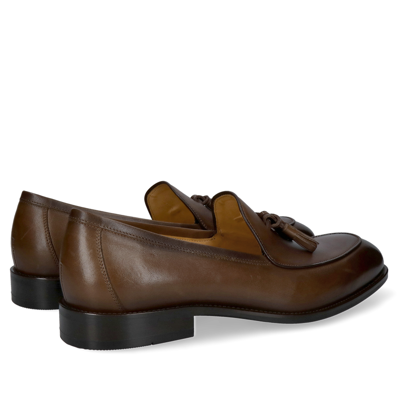 Buty męskie premium, stylowe męskie loafersy z ciemnego brązu