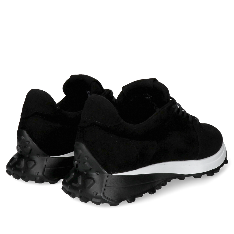 Męskie sneakersy z czarnego zamszu, wygodne buty męskie smart casual