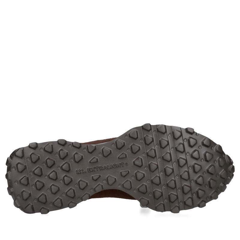 Sneakersy męskie sportowe smart casual z brązowego miękkiego weluru