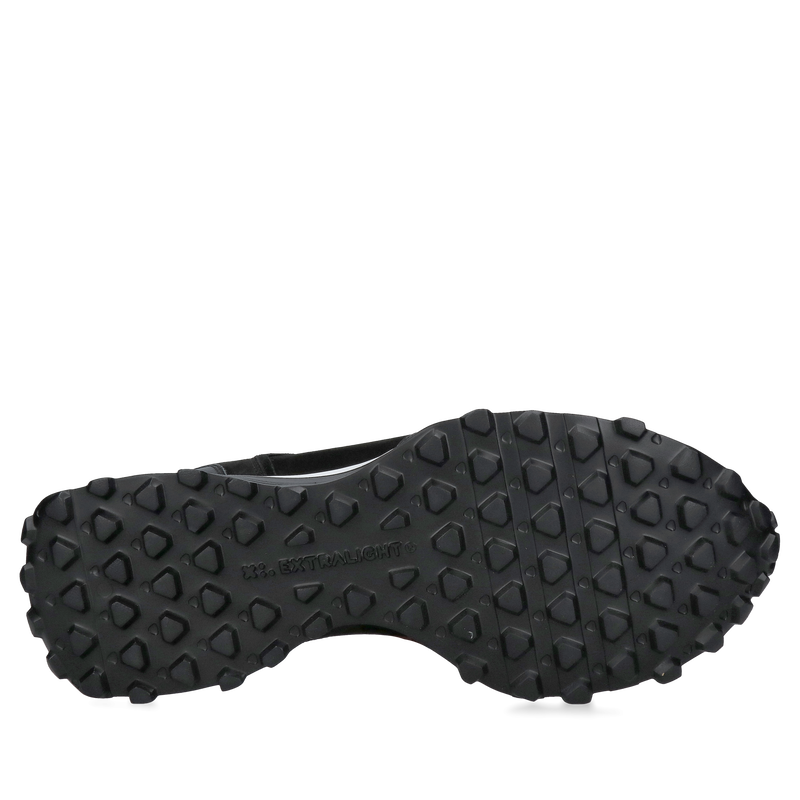 Męskie sneakersy z czarnego zamszu połączone skórą licową, wygodne buty męskie smart casual