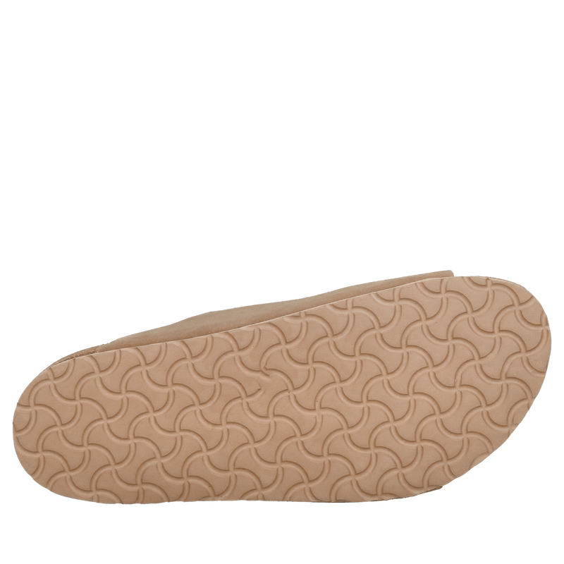 Brązowe męskie klapki skórzane, wygodne męskie klapki z dwoma paskami