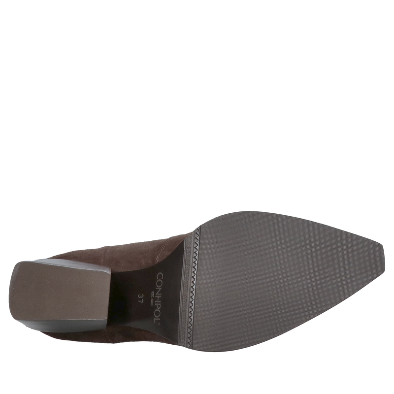 Oryginalne kowbojki damskie w kolorze czekoladowym, botki kowbojki brązowe z elastycznymi gumami po bokach