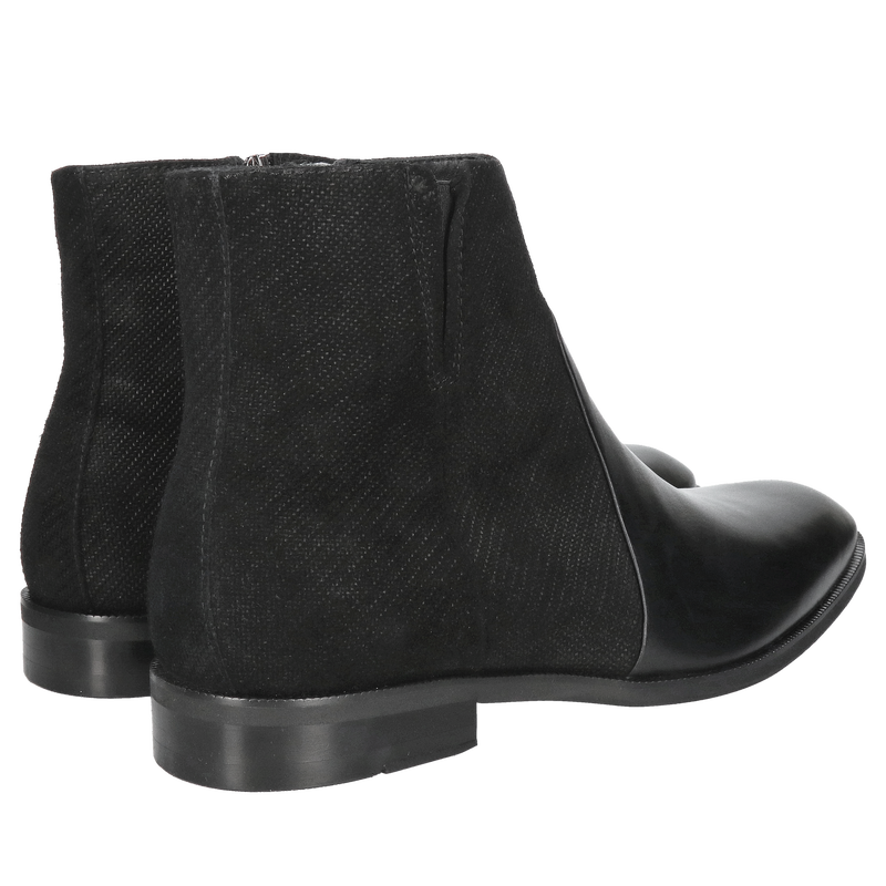 Eleganckie czarne męskie trzewiki do garnituru, nieoceplane wizytowe botki męskie