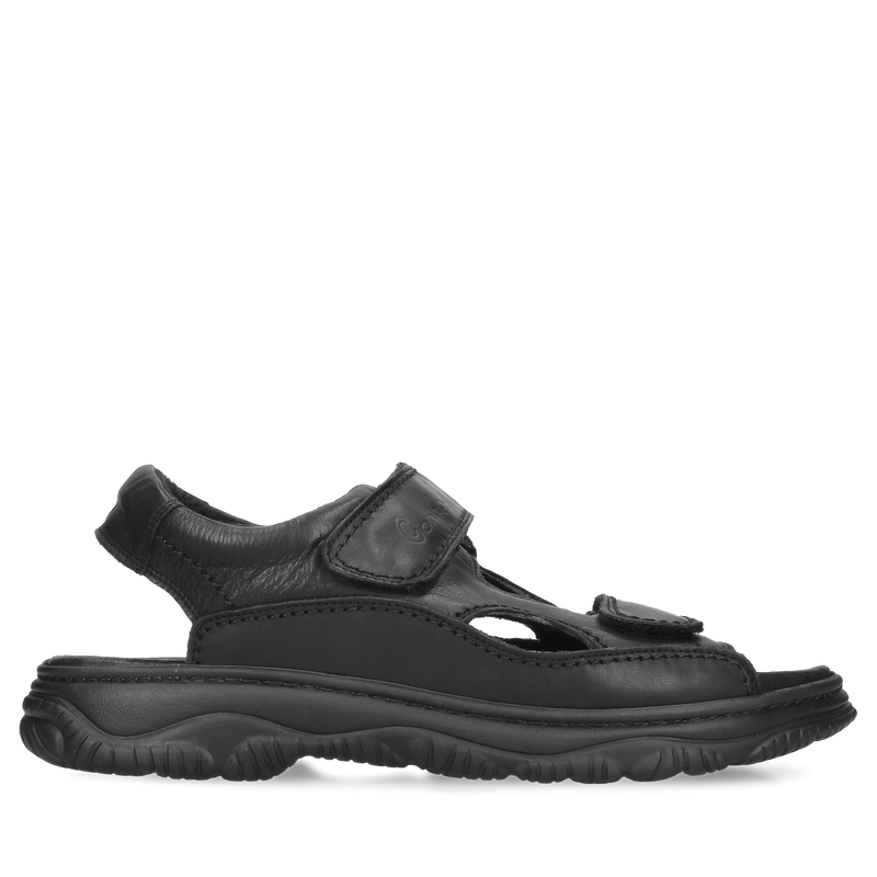 Sportowe skórzane sandały męskie na grubej podeszwie