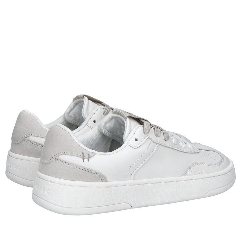 Białe sportowe barefooty ze skóry, białe sneakersy barefoot szersze w palcach