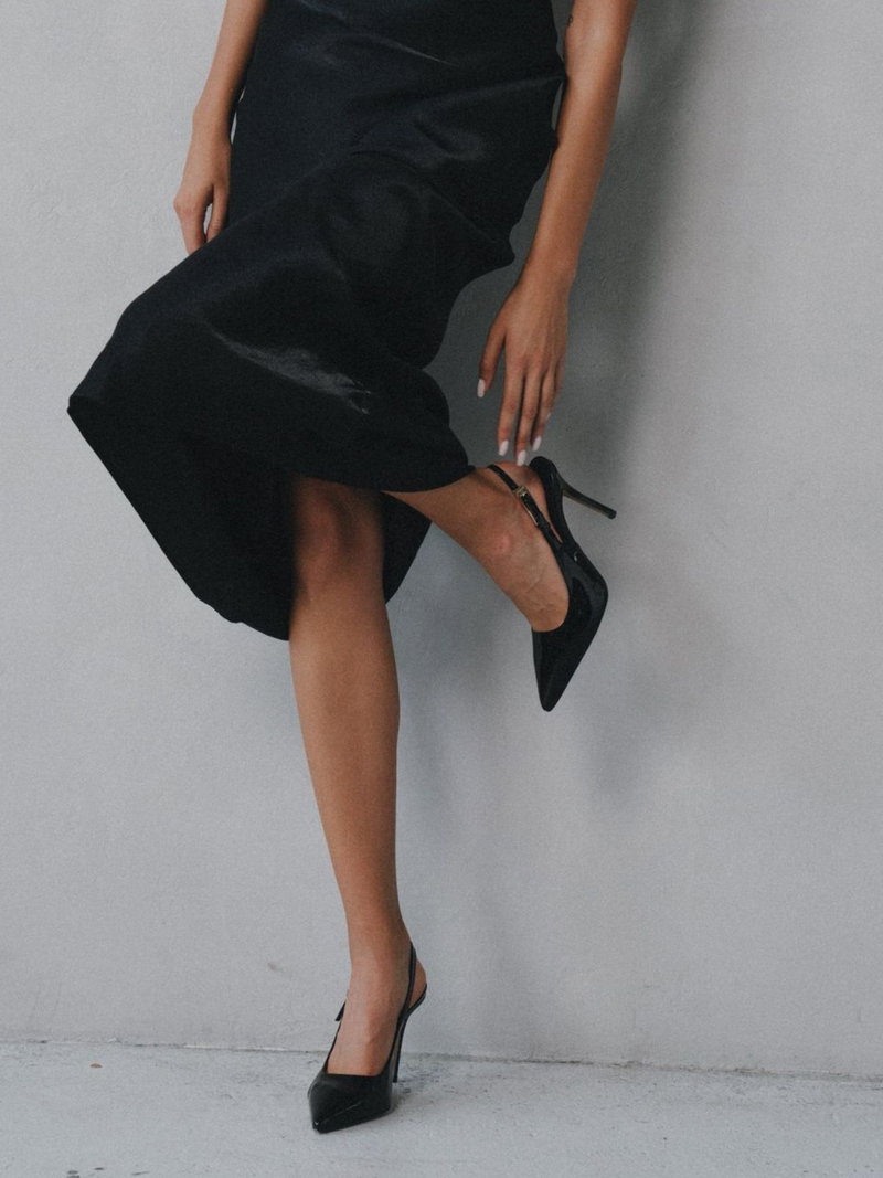 Wysokie lakierowane szpilki damskie bez pięty, wyjątkowe czółenka damskie premium