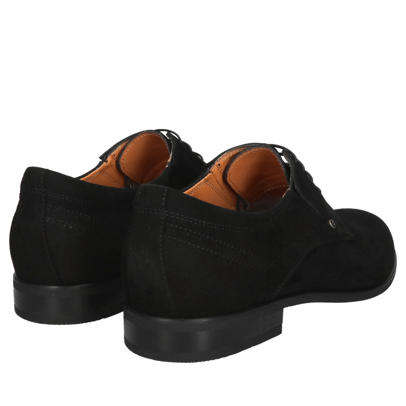 Czarne zamszowe półbuty męskie ze skóry naturalnej, delikatne zamszowe buty męskie lekkie i wygodne