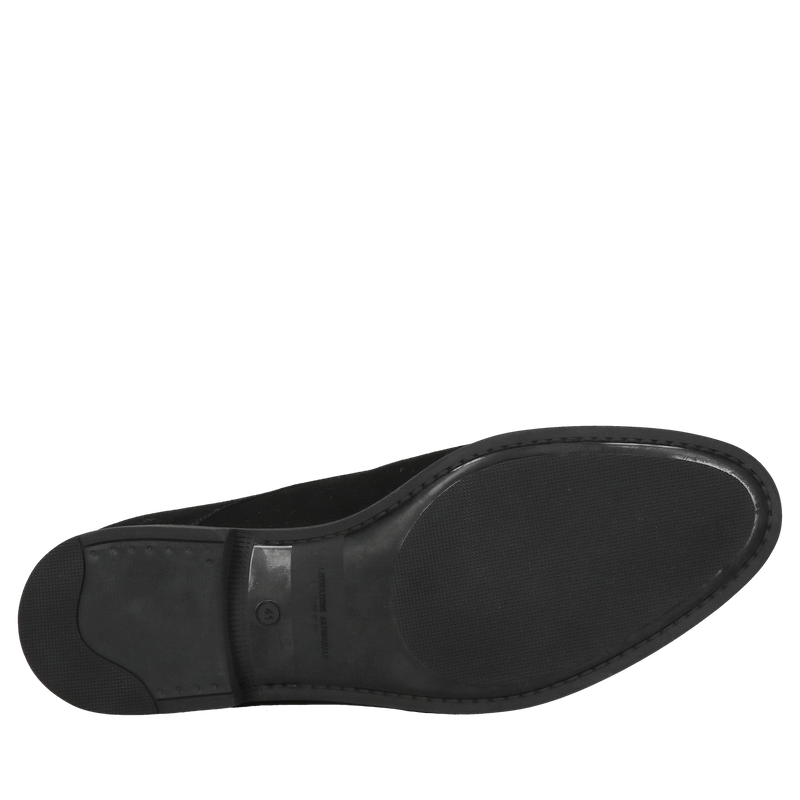 Czarne zamszowe półbuty męskie ze skóry naturalnej, delikatne zamszowe buty męskie lekkie i wygodne