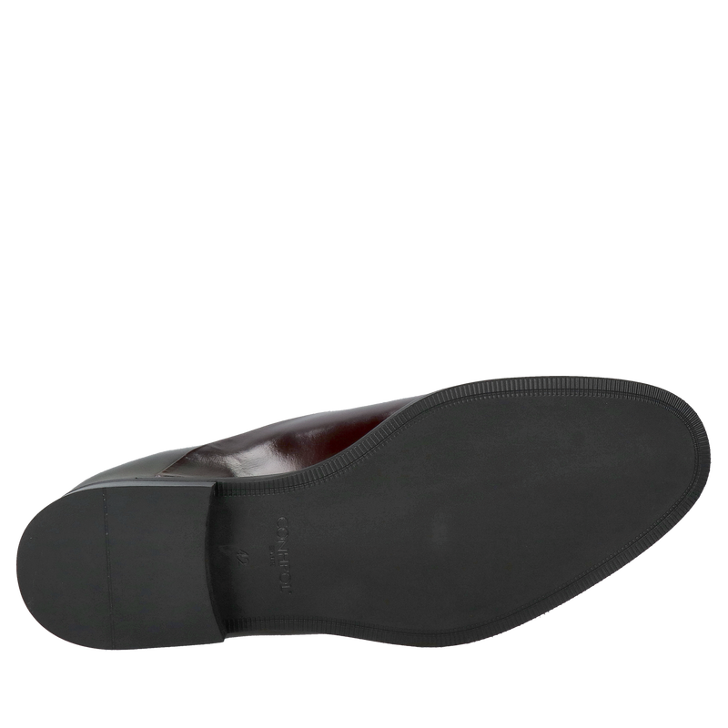 Bordowe buty podwyższające, męskie oxfordy podwyższające +7cm