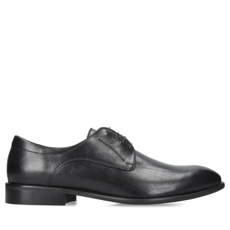 Półbuty męskie ze skóry naturalnej do garnituru, eleganckie półbuty sznurowane