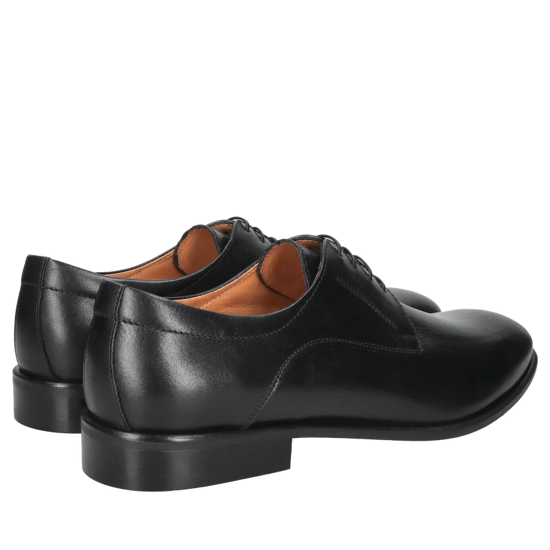 Półbuty męskie ze skóry naturalnej do garnituru, eleganckie półbuty sznurowane