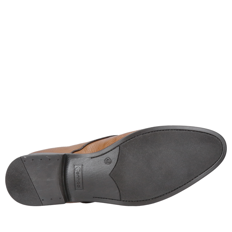 Półbuty eleganckie z jasnego brązu, buty męskie ze skóry naturalnej od Polskiego producenta