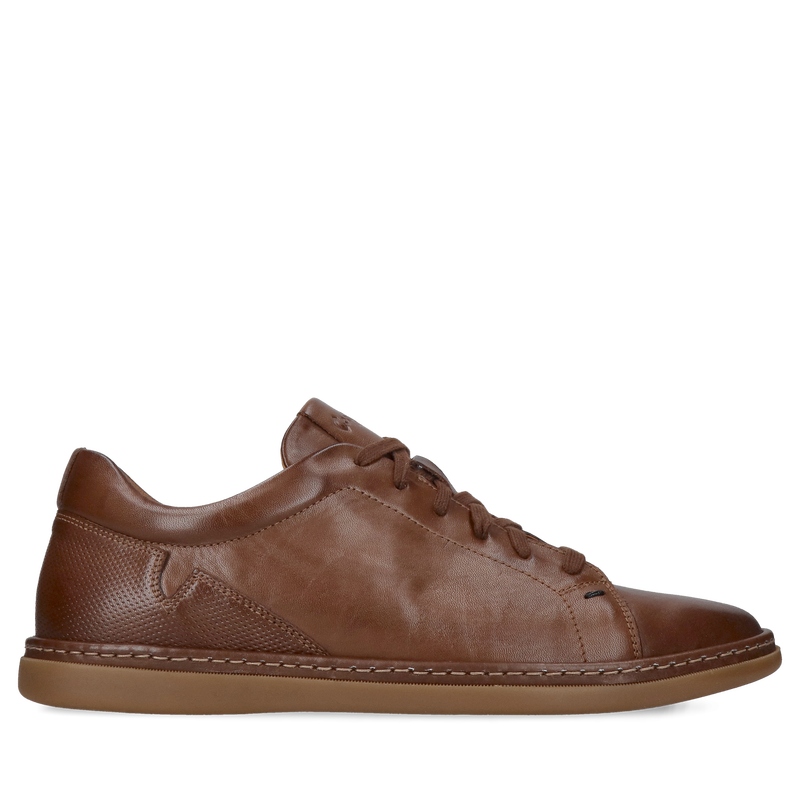 Wygodne brązowe półbuty męskie casualowe na co dzień, męskie buty sznurowane do jeansów Conhpol, Konopka Shoes