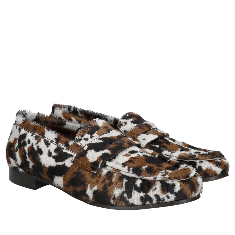 Damskie loafersy z motywem zwierzącym, buty damskie premium zwierzęcy wzór
