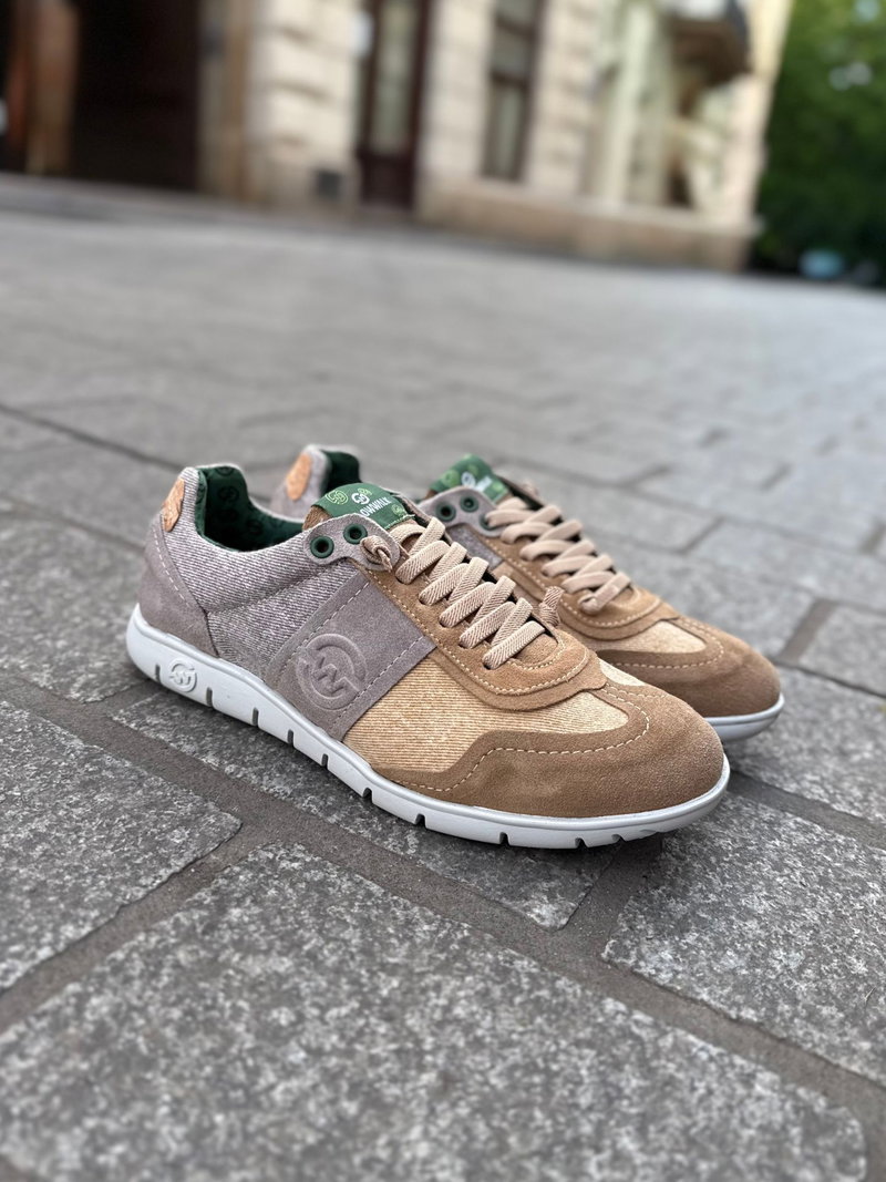 Męskie letnie sneakersy na co dzień, beżowe buty męskie