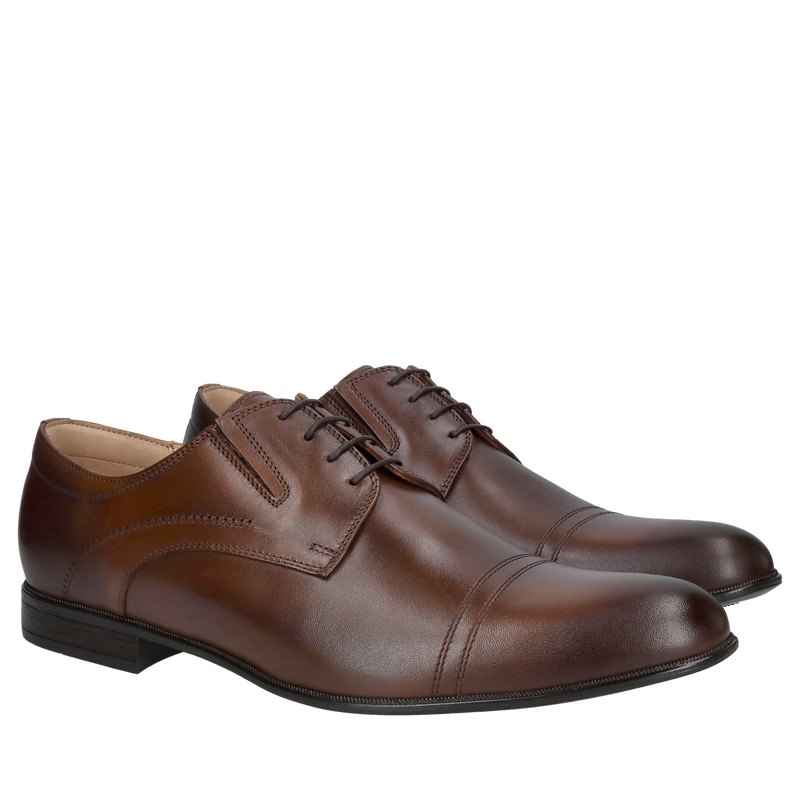 Brązowe buty męskie eleganckie do garniuturu od polskiego producenta