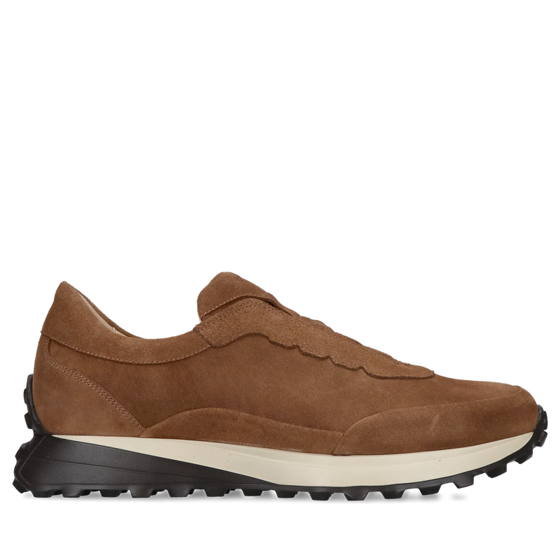 Lekkie sportowe sneakersy wsuwane ze skóry zamszowej, wyciągana miękka wkładka, styl i designe od polskiego producenta
