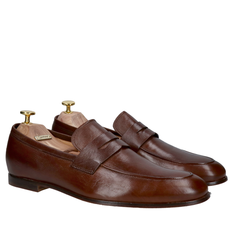 Męskie wsuwane eleganckie buty premium, loafersy męskie na skórzanej podeszwie premium