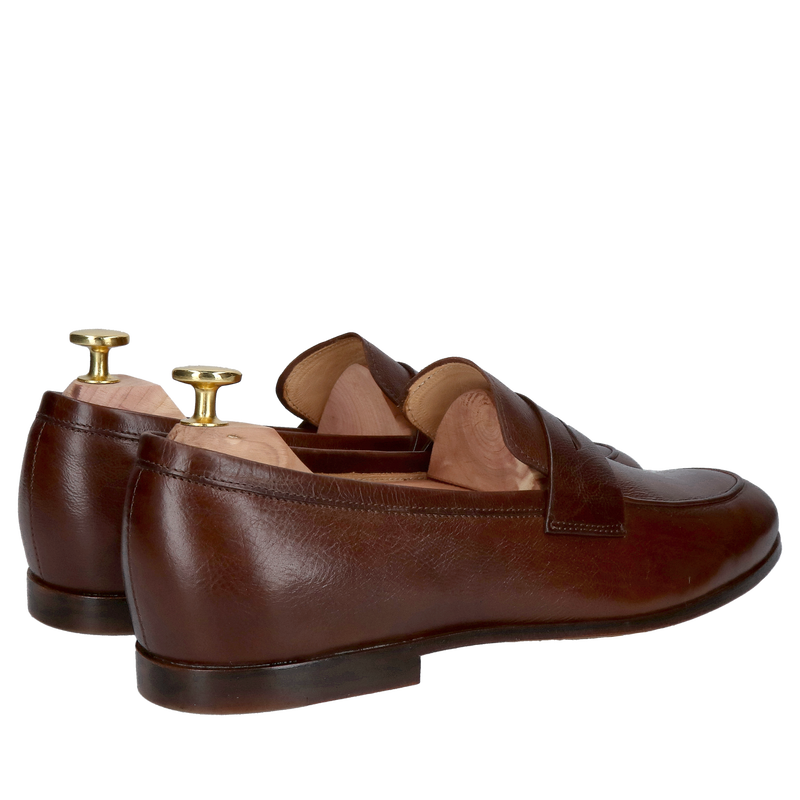 Męskie wsuwane eleganckie buty premium, loafersy męskie na skórzanej podeszwie premium