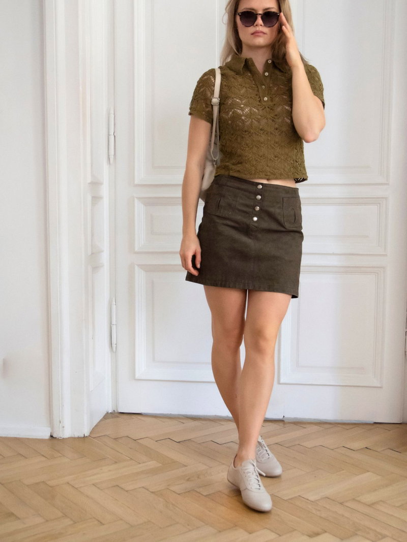 Półbuty sznurowane ze skóry naturalnej, kremowe minimalistyczne buty damskie ze skóry