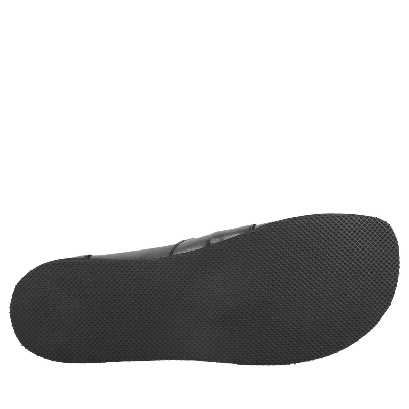Damskie czarne barefooty ze skóry licowej, półbuty wsuwane typu barefoot