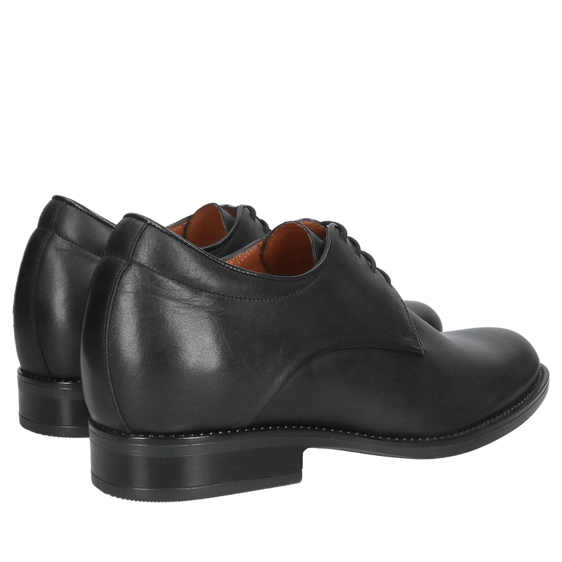 Męskie eleganckie buty podwyższające do garnituru ze skóry licowej +7cm, Conhpol, Konopka Shoes