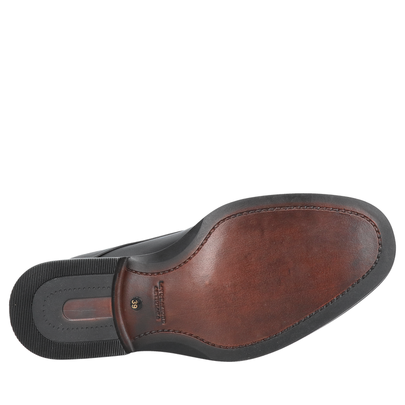 Męskie eleganckie buty podwyższające do garnituru ze skóry licowej +7cm, Conhpol, Konopka Shoes
