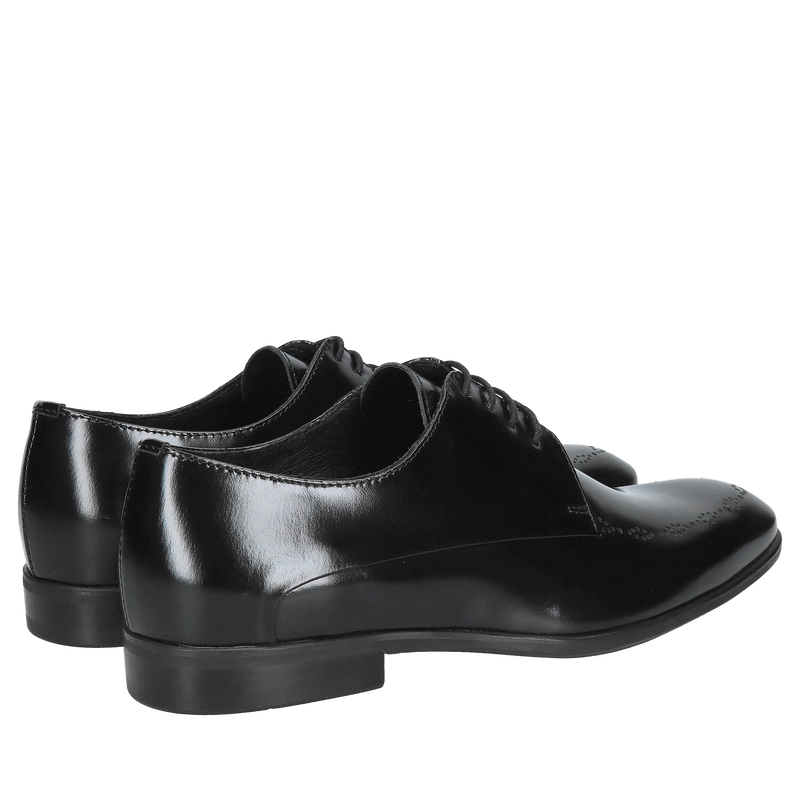 Eleganckie buty męskie na czerwonej podeszwie, półbuty męskie wizytowe ze skóry naturalnej