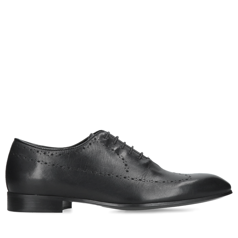 Eleganckie półbuty męskie oxford z licowej skóry naturalnej, wizytowe męskie buty