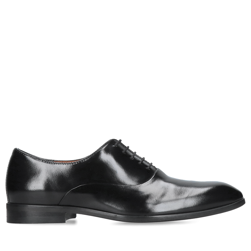Buty oxford męskie na czerwonej podeszwie, wizytowe półbuty męskie do garnituru