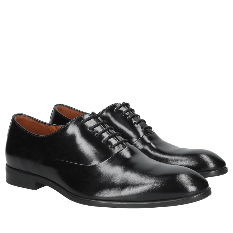 Buty oxford męskie na czerwonej podeszwie, wizytowe półbuty męskie do garnituru