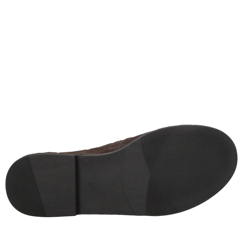Damskie loafersy zamszowe w kolorze ciemnego brązu, oryginalna skóra naturalna