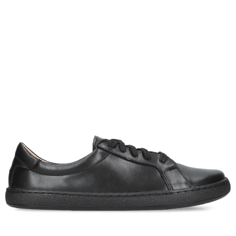 Czarne półbuty skórzane barefoot, półbuty jesienne barefoot