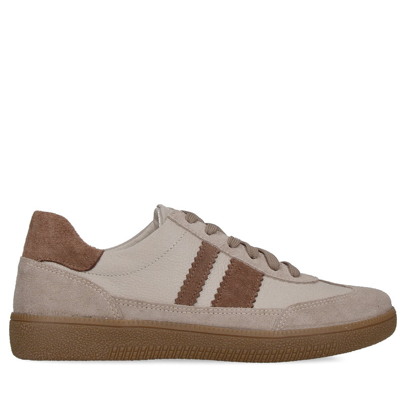 Damskie sneakersy skórzane wygodne i lekkie, brązowe sneakersy dla kobiet