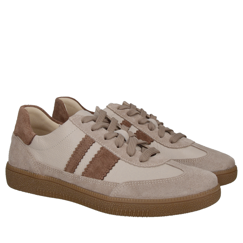 Damskie sneakersy skórzane wygodne i lekkie, brązowe sneakersy dla kobiet