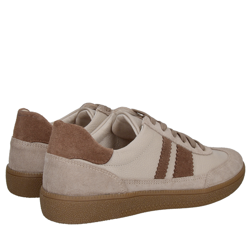 Damskie sneakersy skórzane wygodne i lekkie, brązowe sneakersy dla kobiet