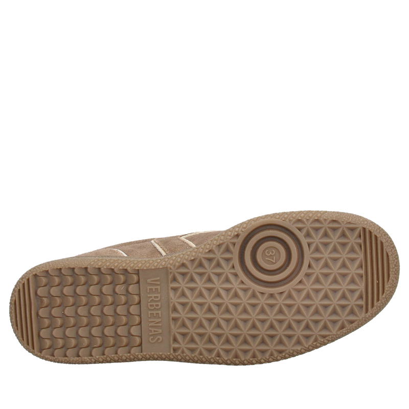 Damskie brązowe sneakersy ze skóry zamszowej, sportowe buty na co dzień