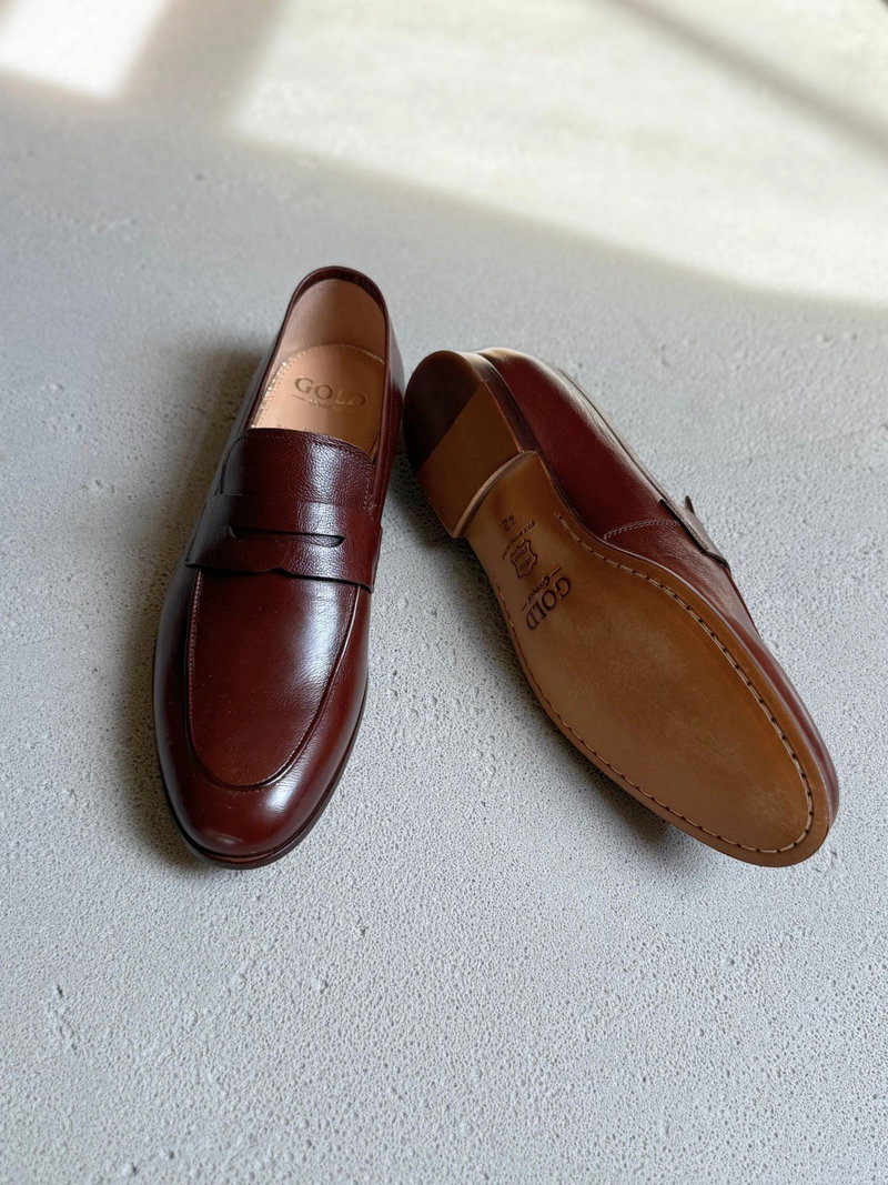 Męskie wsuwane eleganckie buty premium, loafersy męskie na skórzanej podeszwie premium