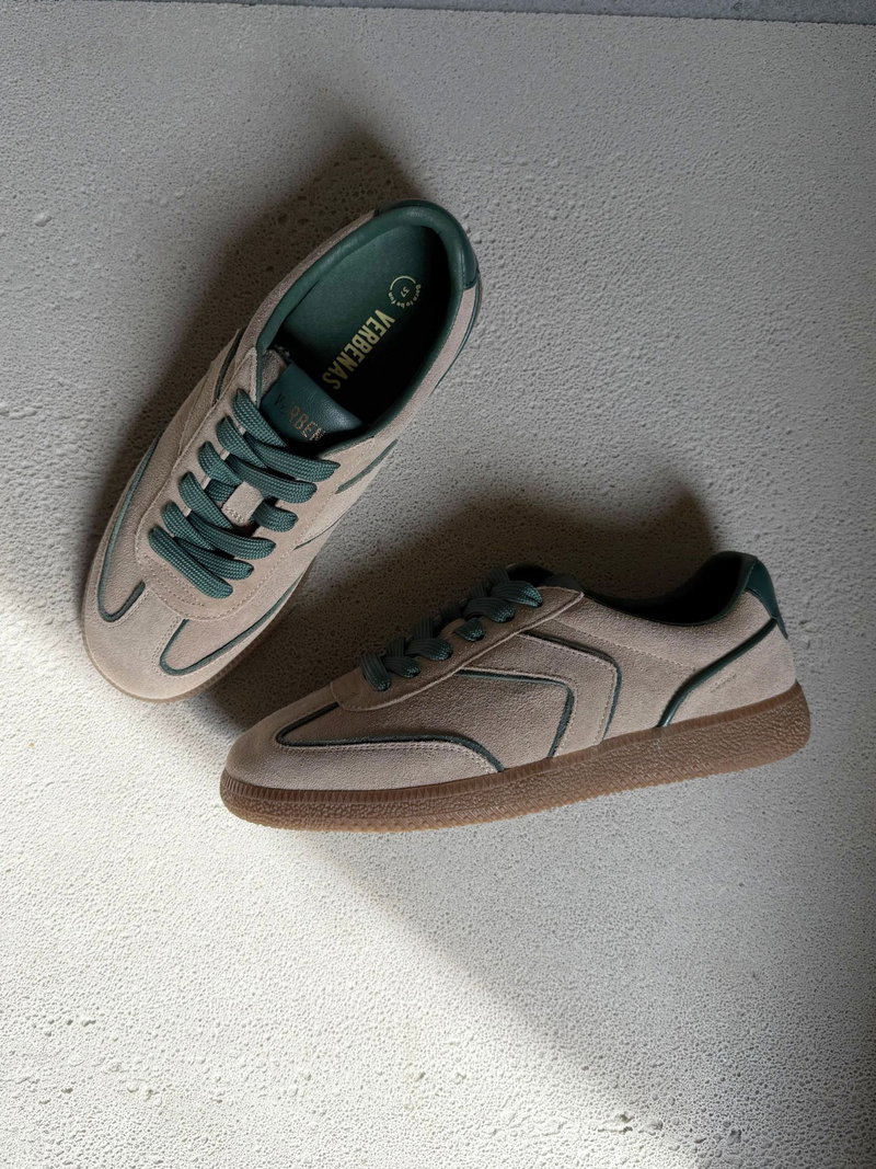 Szare sneakersy damskie ze skóry zamszowej, wygodne i miękkie