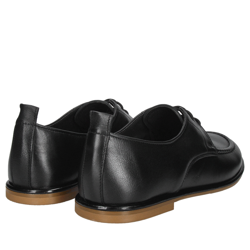 Półbuty damskie sznurowane z miękkiej skóry licowej, buty damskie barefoot